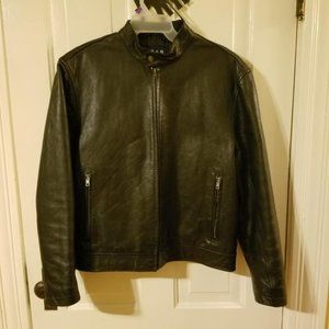 90's Black GAP Leather Jacket